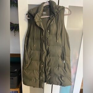 Zara Green Vest Size Smalll